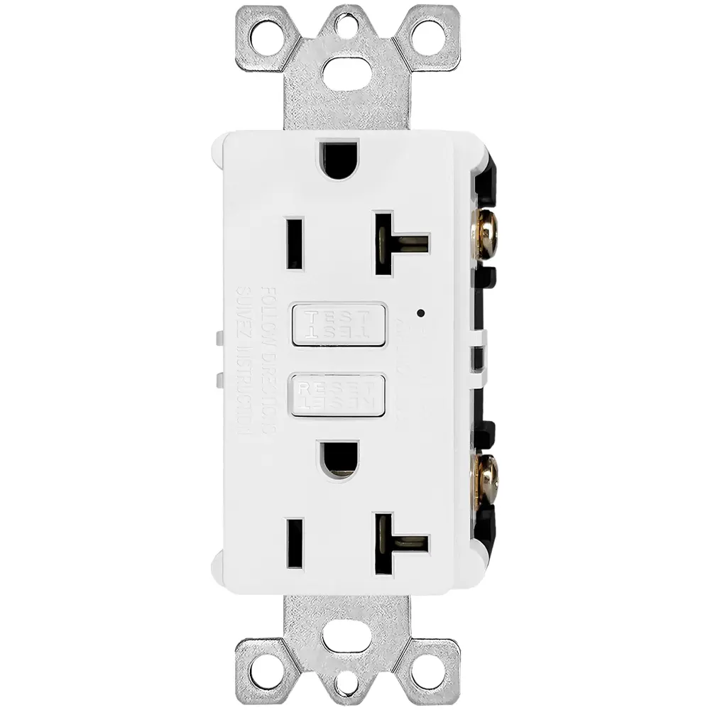 OEM 20 Amp Slim GFCI Outlet with LED Indicator, Ground Fault Circuit Interrupter, Residential Grade Manufacturer, Supplier