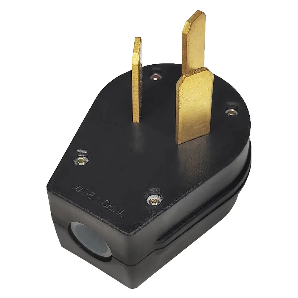OEM 50 Amp 125/250 Volt Plug with 3 Pole 4 Wire Heavy Duty Spec Industrial Grade, Black Manufacturer, Factories