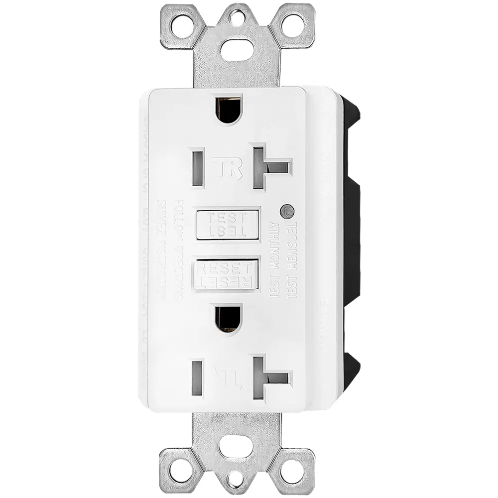 Wholesale 20 Amp Duplex GFCI Outlet with Safety Shutters and LED Self-Test Function, Residential Grade LD-3008B Manufacturer, Manufacturers