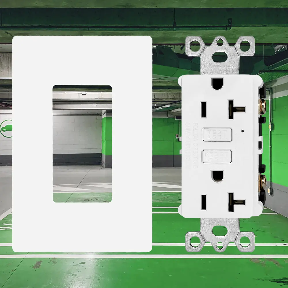 OEM 20 Amp Slim GFCI Outlet with LED Indicator, Ground Fault Circuit Interrupter, Residential Grade Manufacturer, Supplier