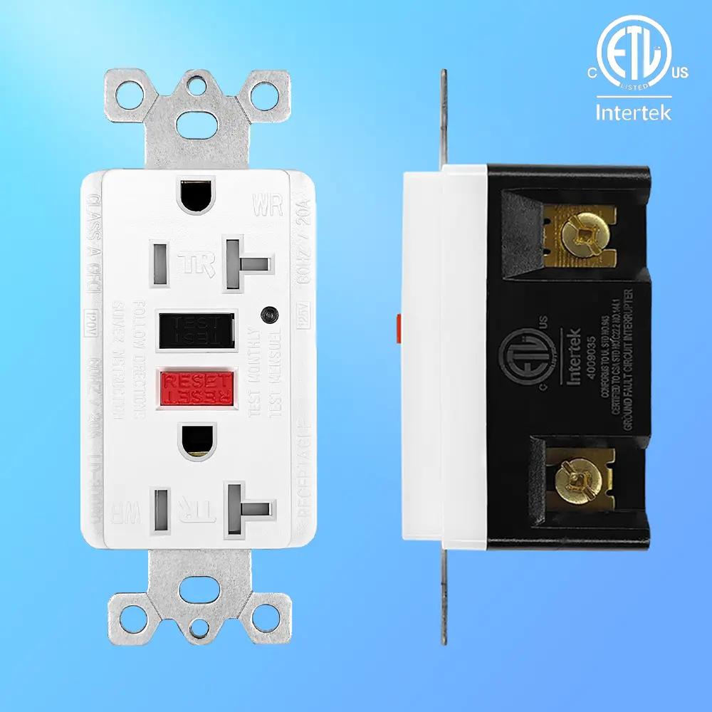 Wholesale 20 Amp Duplex GFCI Outlet, Tamper Resistant & Weather Resistant Self-Test with LED Light, Residential Grade LD-3008D-red-black Factories, Factory