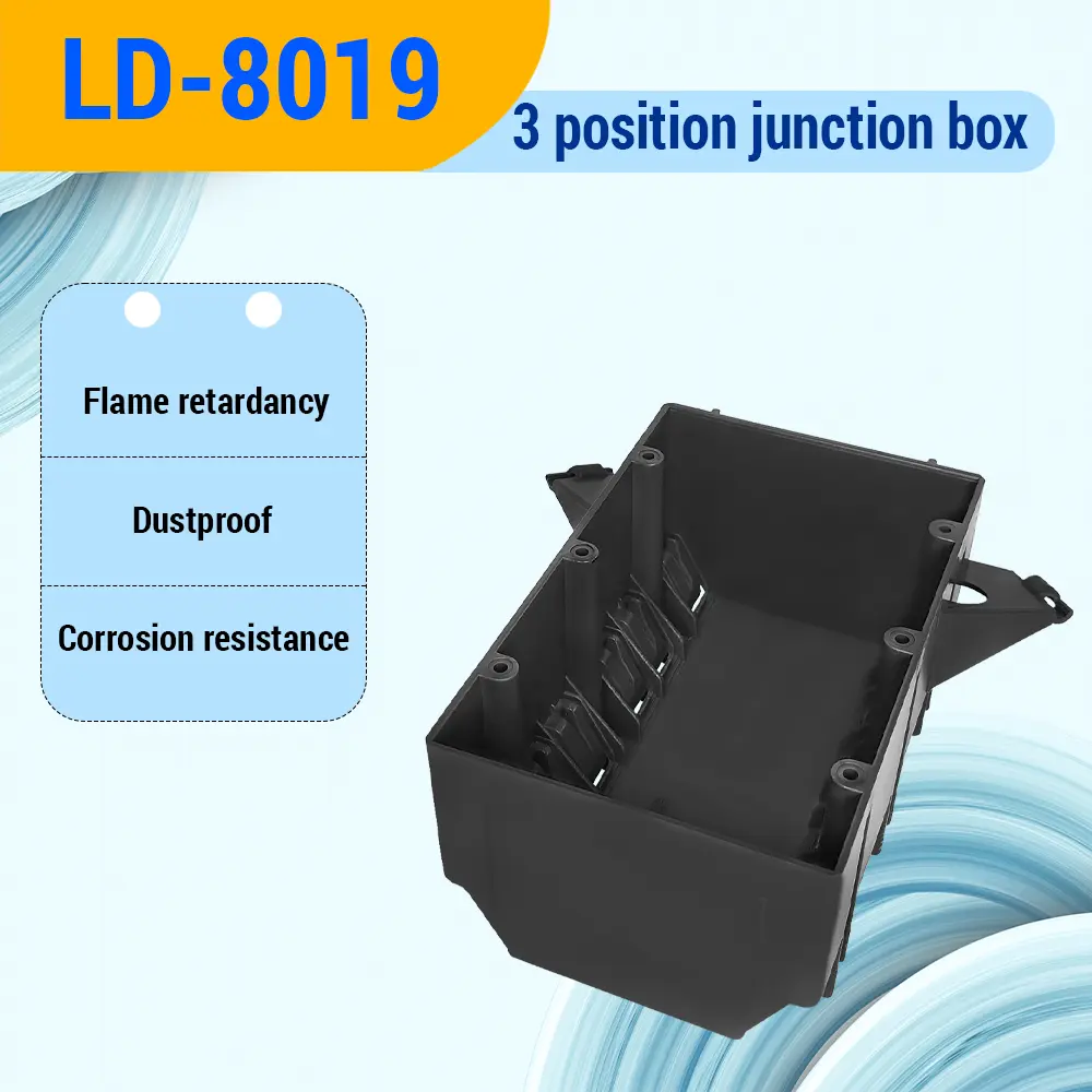 Wholesale 3-Gang Plastic Electrical Box, Grey Outlet Box, PVC Junction Box with Captive Nails Manufacturer, Factory