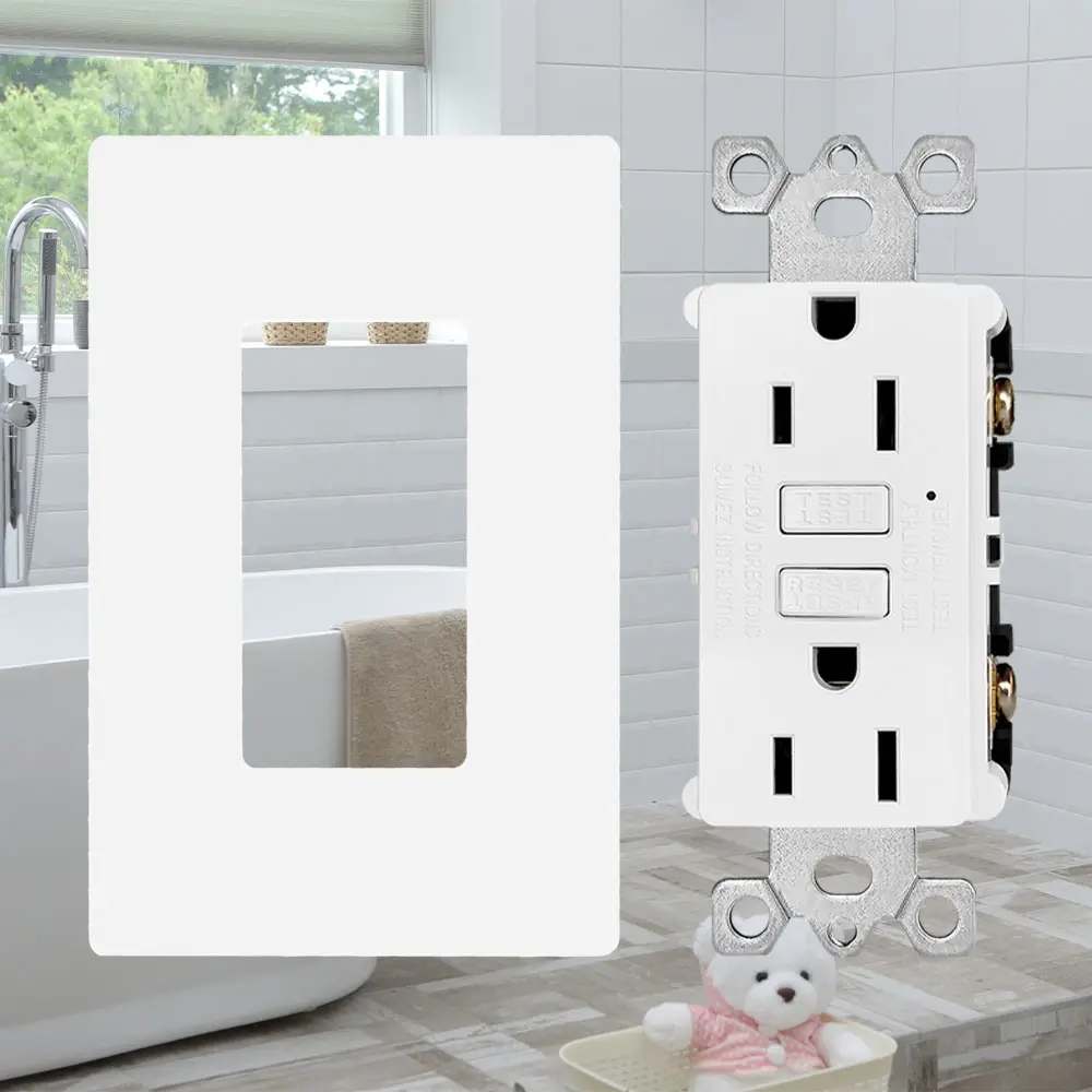 Wholesale 15 Amp Slim GFCI Outlet with LED Indicator, Ground Fault Circuit Interrupter, Residential Grade Manufacturer, Suppliers