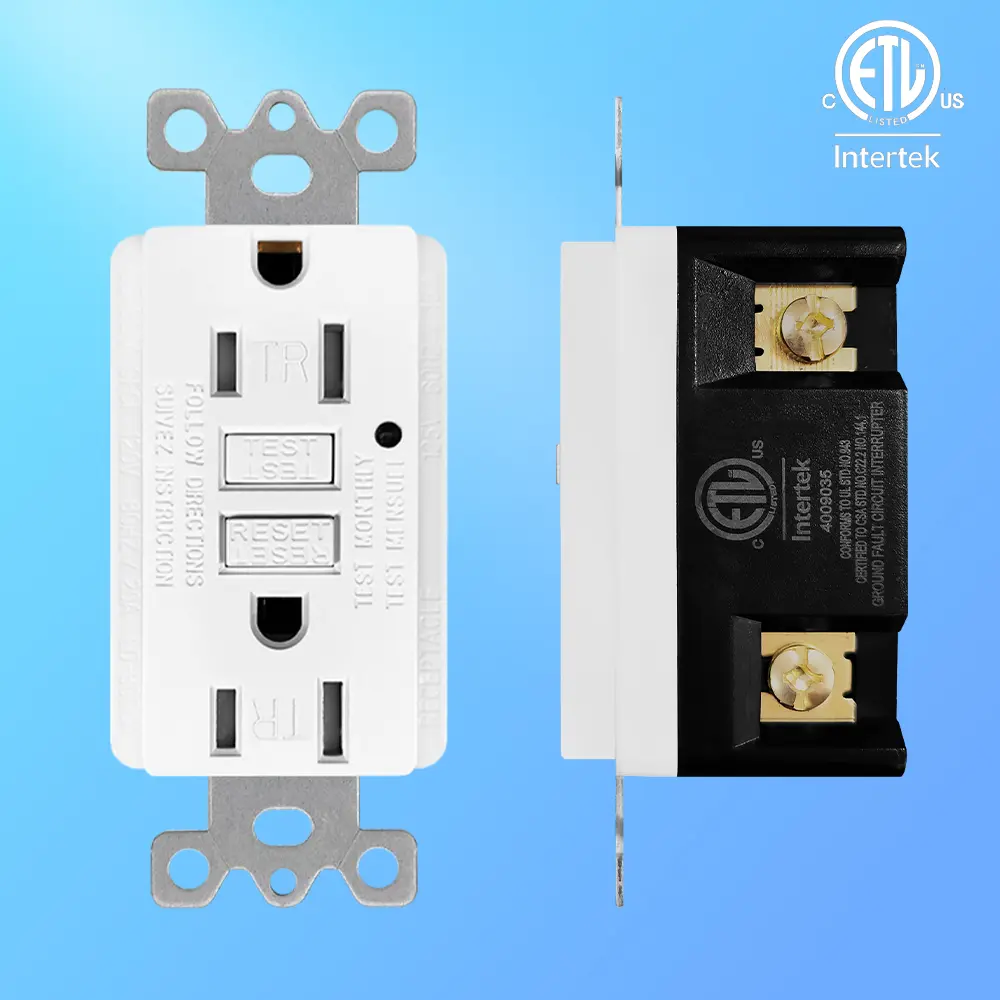 Wholesale 15 Amp Duplex GFCI Outlet with Safety Shutters and LED Self-Test Function, Residential Grade LD-3008A Manufacturer, Supplier