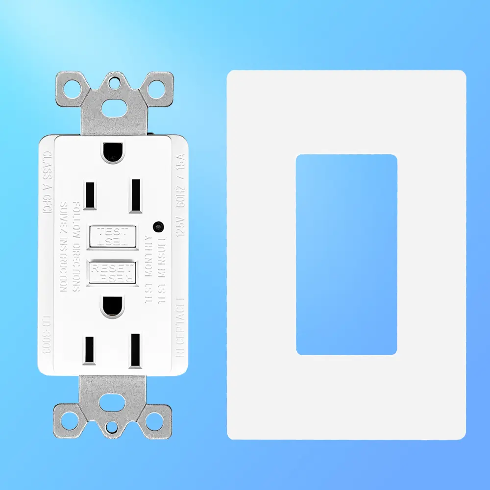 OEM 15 Amp Duplex GFCI Outlet, Self-Test with LED Light, Residential Grade Manufacturers, Supplier
