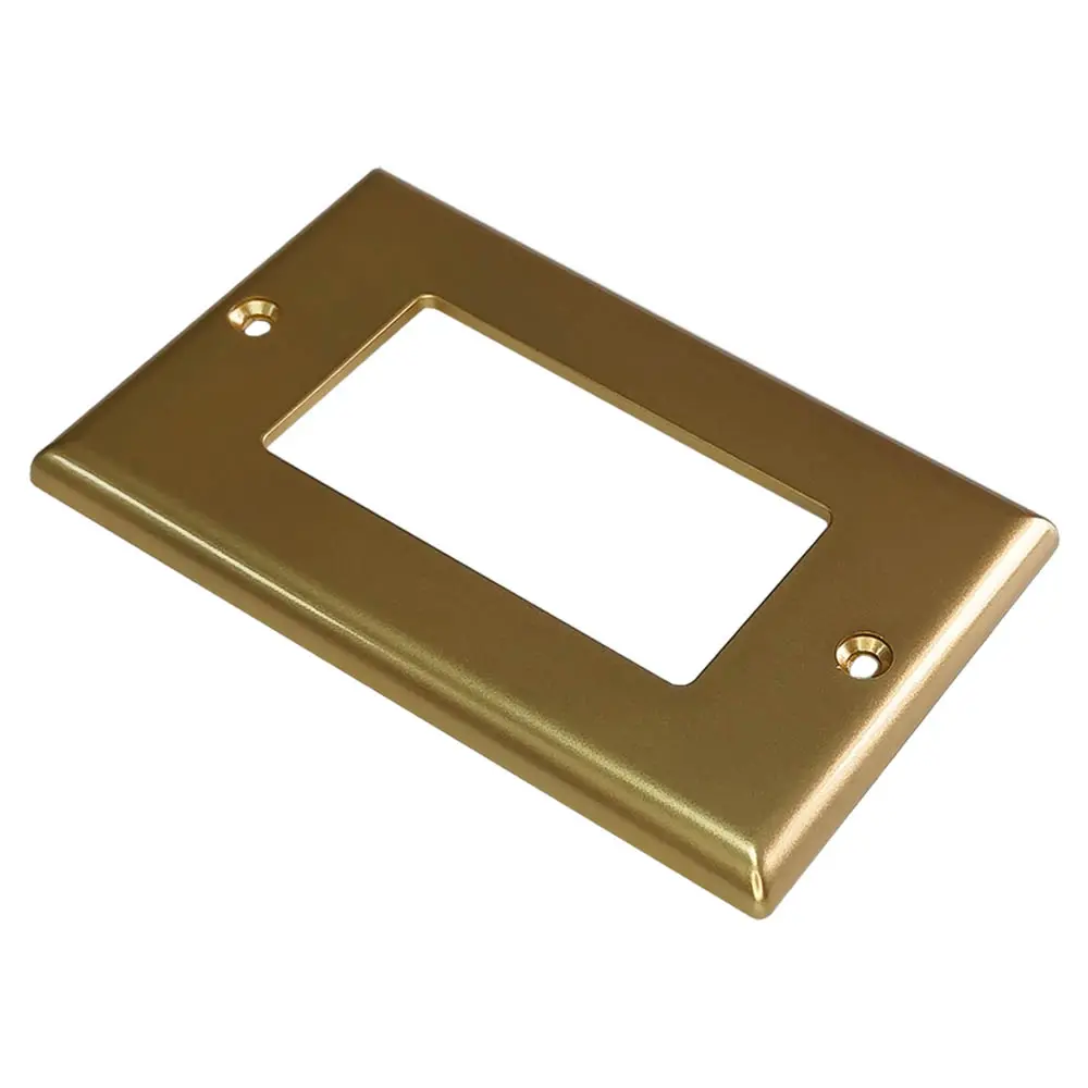 OEM 1-Gang Decorator Wall Plate, Standard Size, Matte Gold. Manufacturer, Supplier