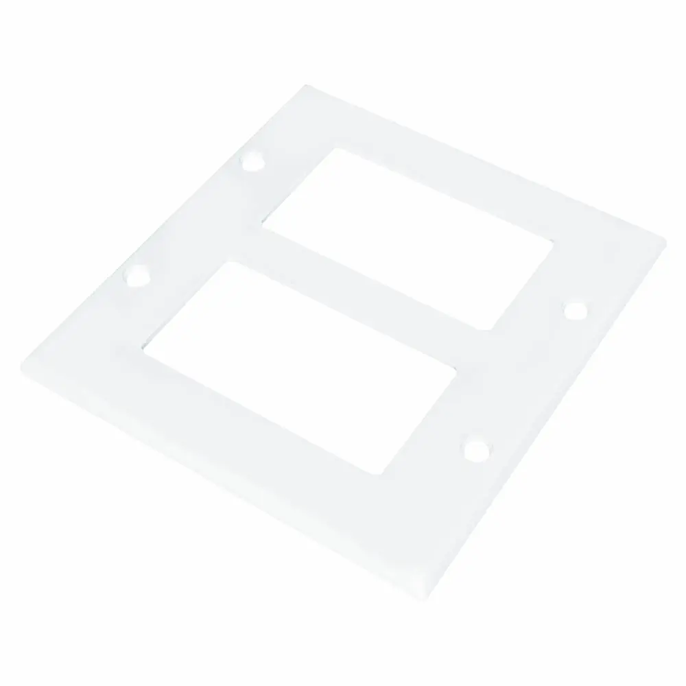 OEM 2-Gang Decorator Wall Plate, Standard Size, Glossy White Manufacturers, Factory