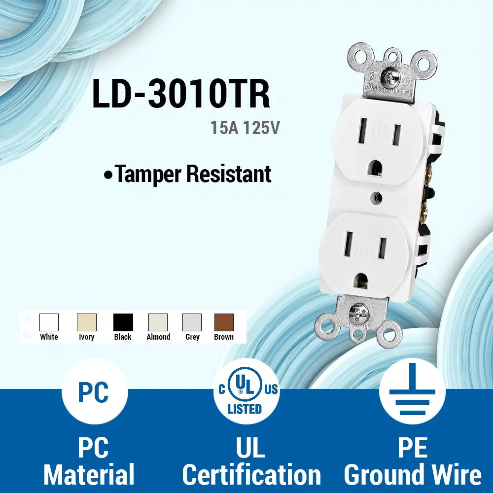 Wholesale 15A125V, 5-15R.Standard Duplex TR Receptacle UL Manufacturer, Factories