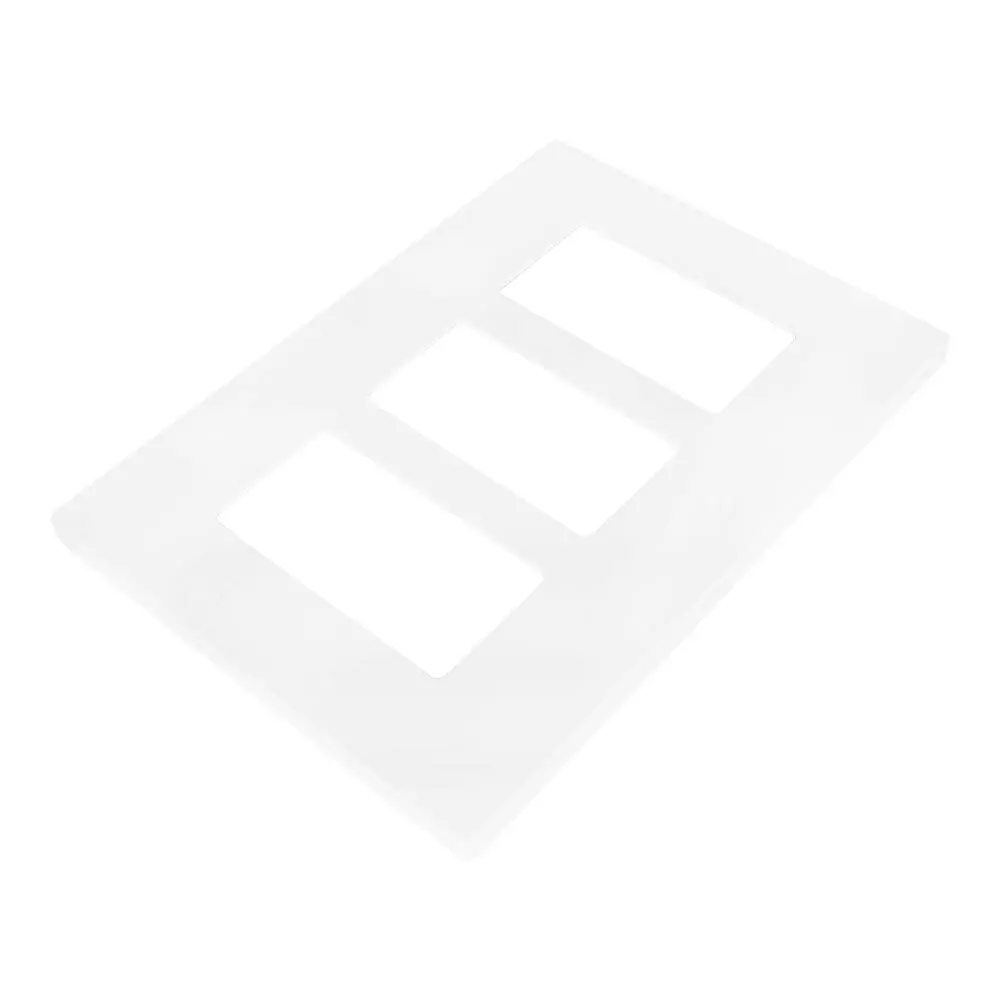 Wholesale 3-Gang Decorator Screwless Wall Plate, Medium Size, Glossy White Manufacturer, Factory