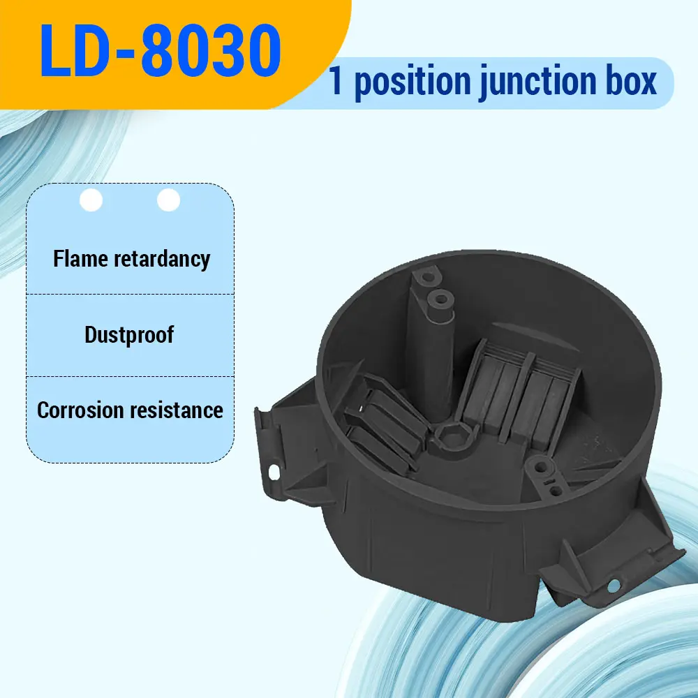 Wholesale Gray Round Ceiling Electrical Box, 1-Gang Plastic Junction Box, with Captive Nails Supplier, Suppliers