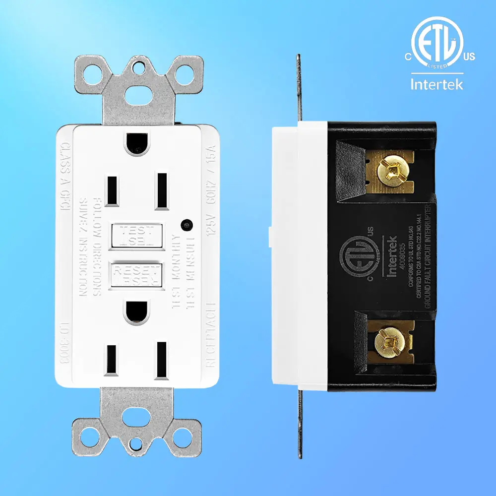 OEM 15 Amp Duplex GFCI Outlet, Self-Test with LED Light, Residential Grade Manufacturers, Supplier