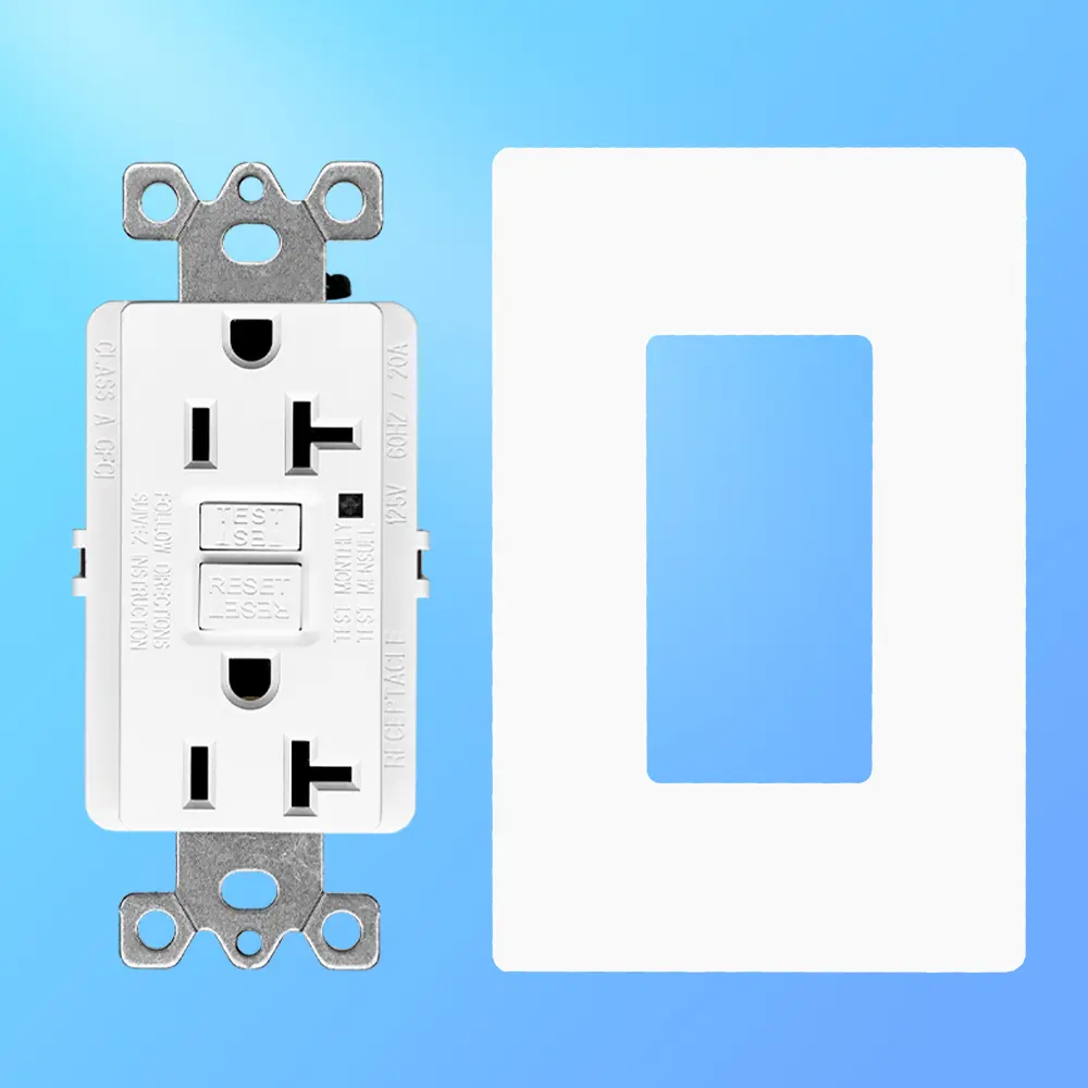 OEM 20 Amp Duplex GFCI Outlet, Self-Test with LED Light, Residential Grade Supplier, Factories
