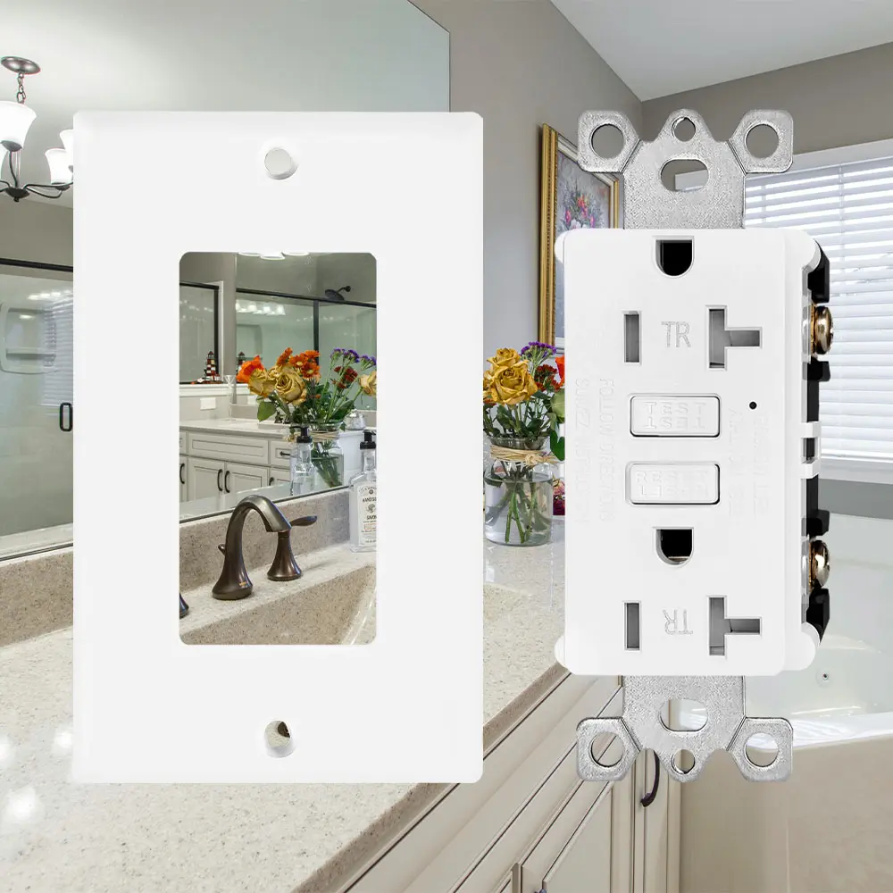 OEM 20 Amp Tamper Resistant Slim GFCI Outlet with LED Indicator, Ground Fault Circuit Interrupter, Residential Grade Manufacturer, Suppliers