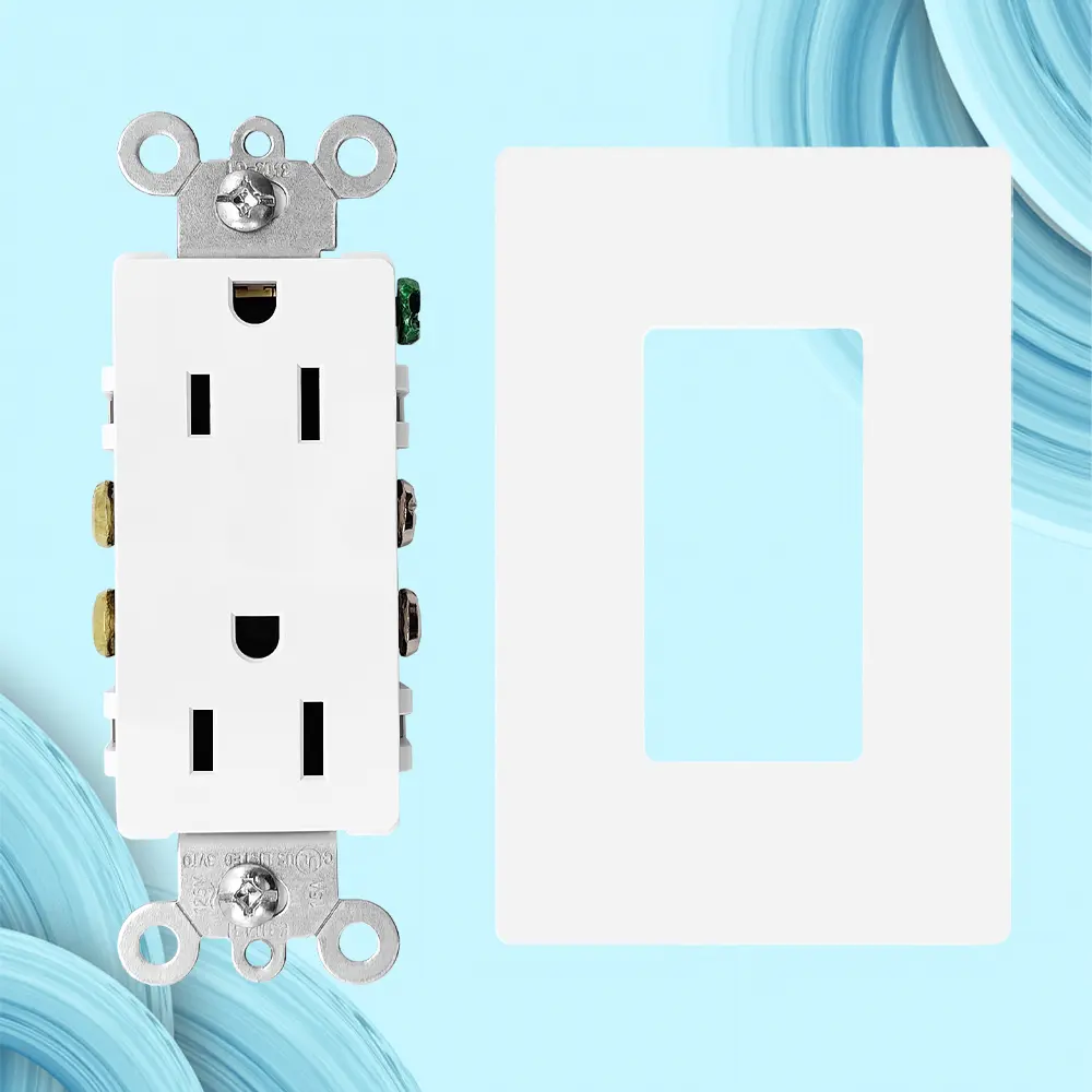 Wholesale 15A125V, 5-15R. Decora Duplex Receptacle.UL Suppliers, Factories
