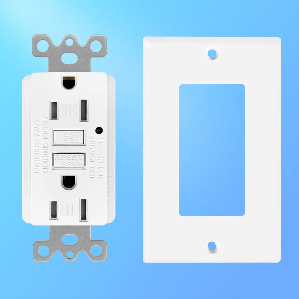 Wholesale 15 Amp Duplex GFCI Outlet with Safety Shutters and LED Self-Test Function, Residential Grade LD-3008A Manufacturer, Supplier