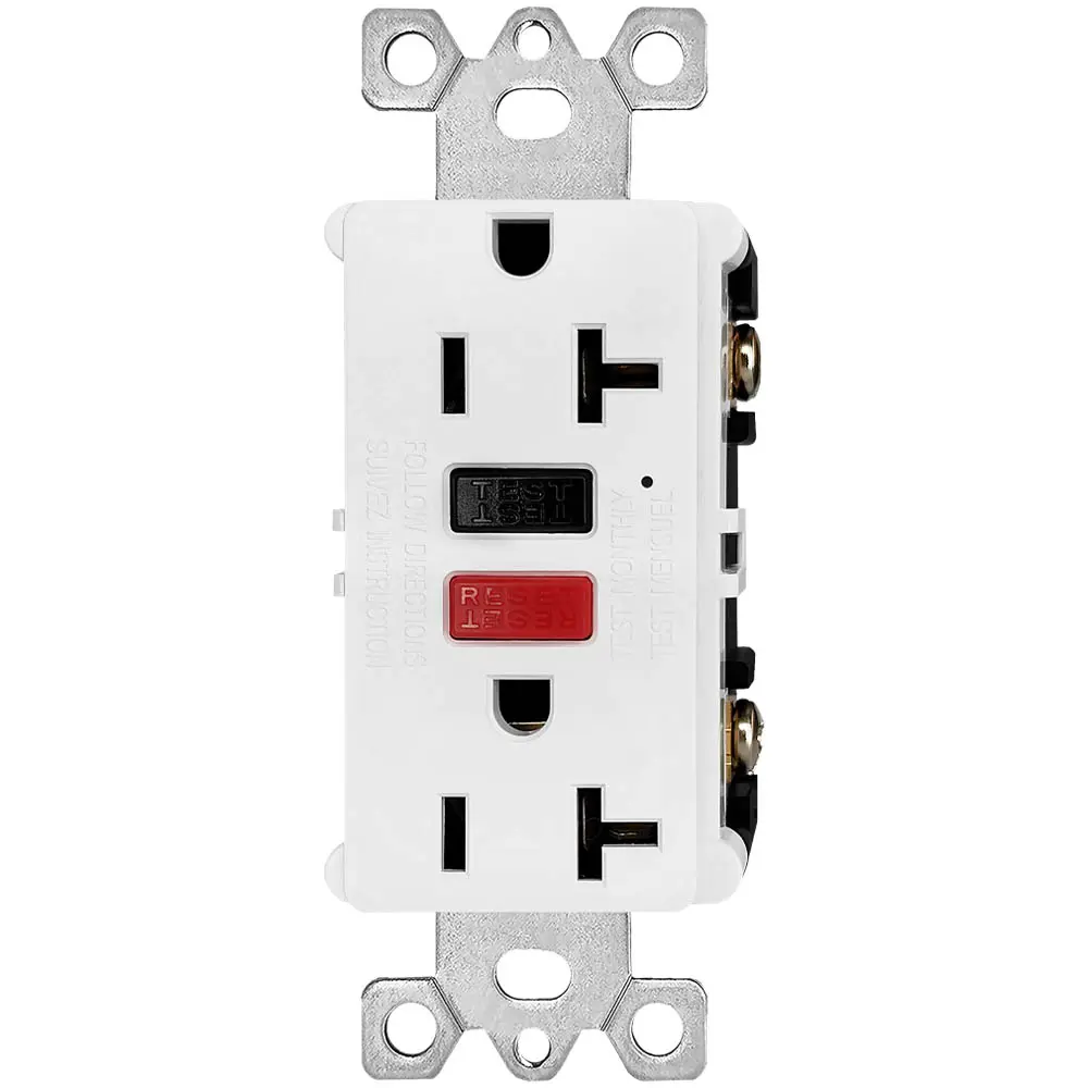 OEM 20 Amp Slim GFCI Outlet with LED Indicator, Ground Fault Circuit Interrupter, Residential Grade red-black Manufacturer, Supplier