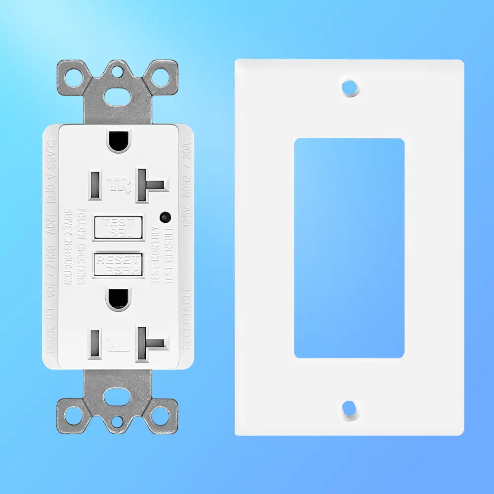 Wholesale 20 Amp Duplex GFCI Outlet with Safety Shutters and LED Self-Test Function, Residential Grade LD-3008B Manufacturer, Manufacturers