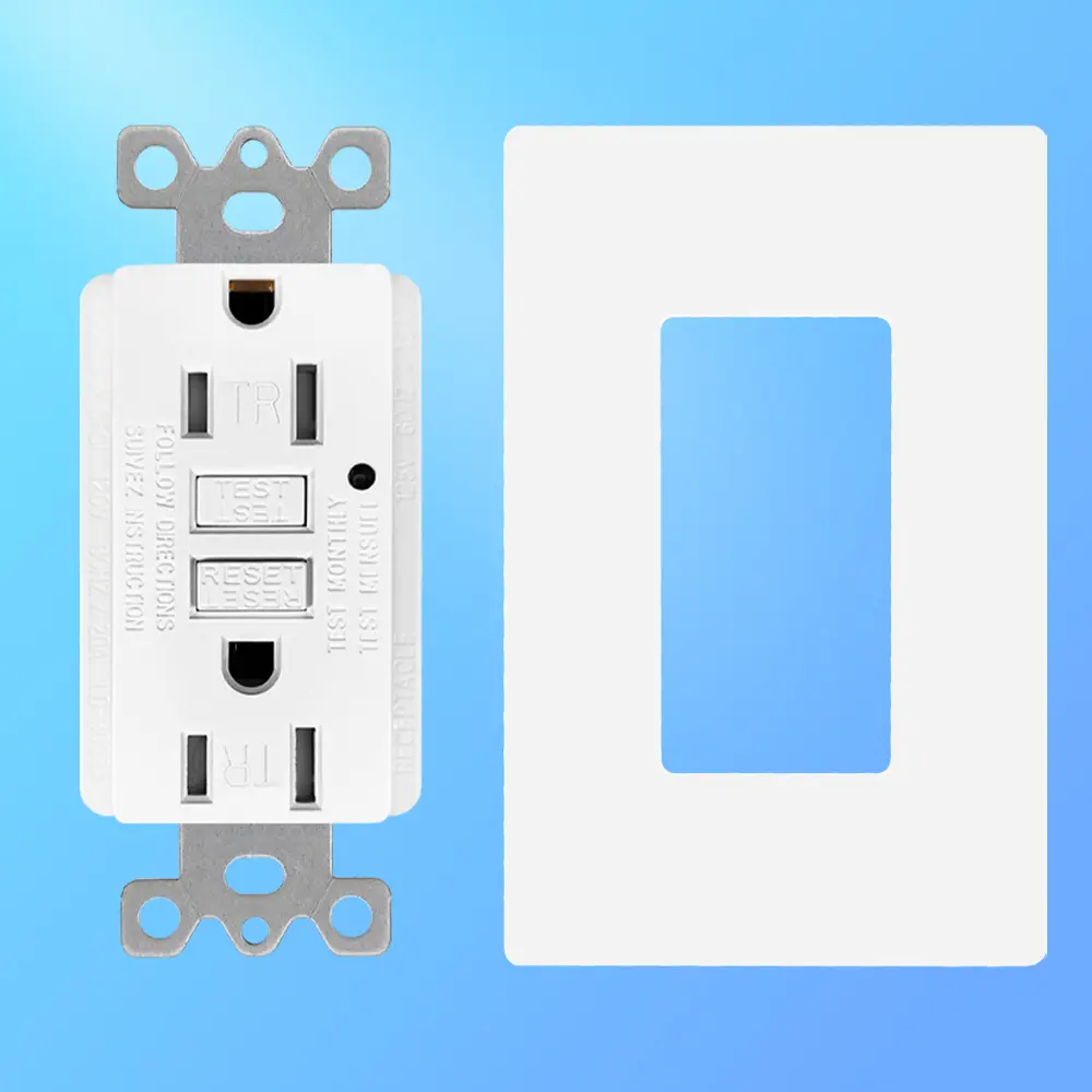 Wholesale 15 Amp Duplex GFCI Outlet with Safety Shutters and LED Self-Test Function, Residential Grade LD-3008A Manufacturer, Supplier
