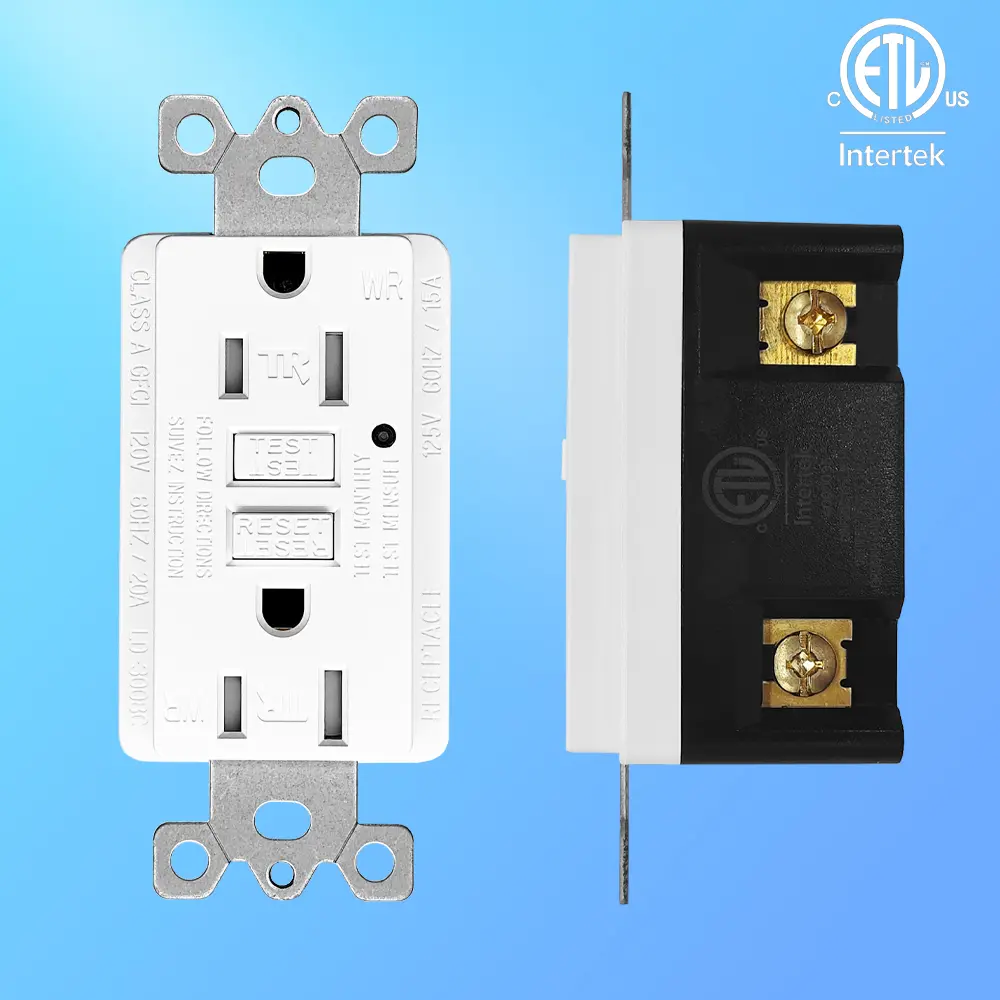 OEM 15 Amp Duplex GFCI Outlet, Tamper Resistant & Weather Resistant Self-Test with LED Light, Residential Grade LD-3008C Suppliers, Factories