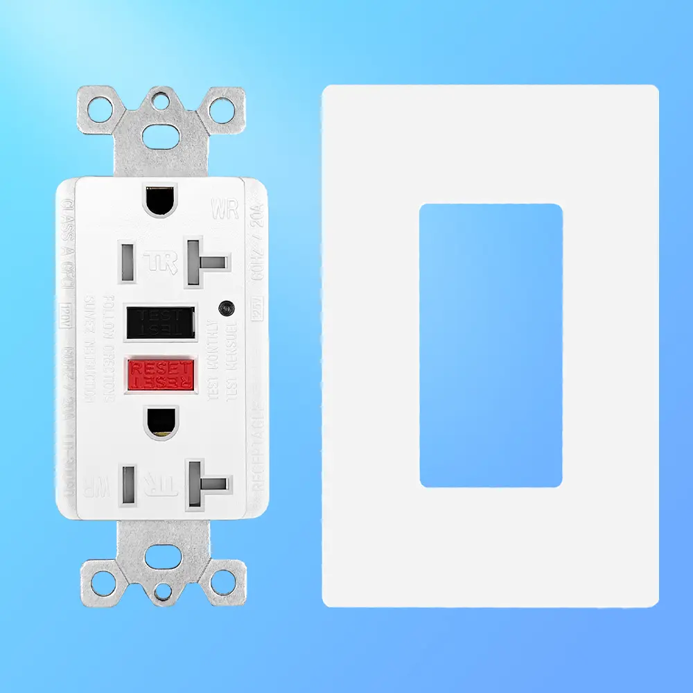 Wholesale 20 Amp Duplex GFCI Outlet, Tamper Resistant & Weather Resistant Self-Test with LED Light, Residential Grade LD-3008D-red-black Factories, Factory