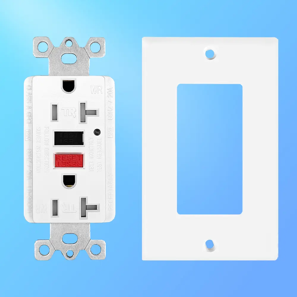Wholesale 20 Amp Duplex GFCI Outlet, Tamper Resistant & Weather Resistant Self-Test with LED Light, Residential Grade LD-3008D-red-black Factories, Factory