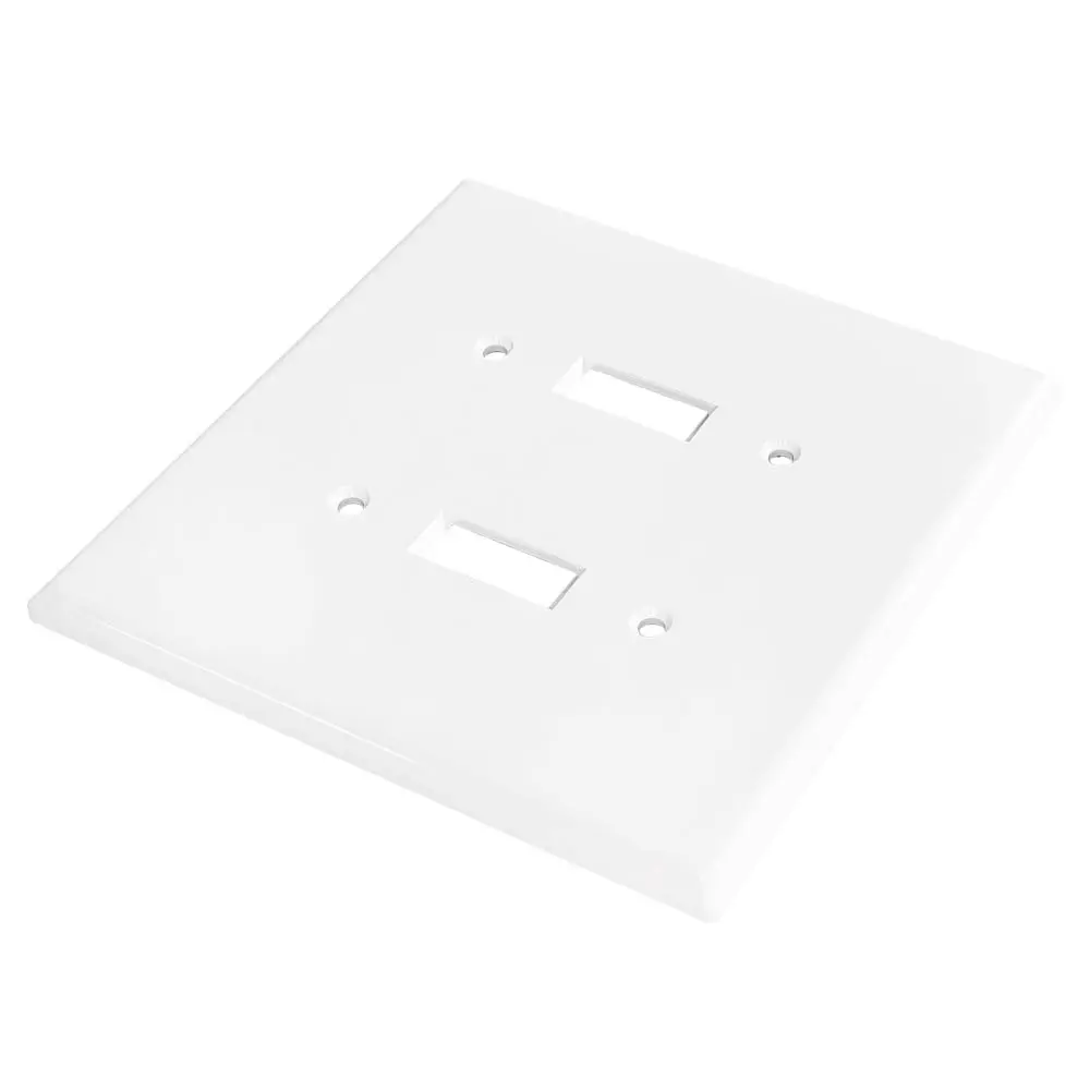 OEM 2-Gang Toggle Switch Wall plate, Standard Size, Glossy White Manufacturer, Suppliers