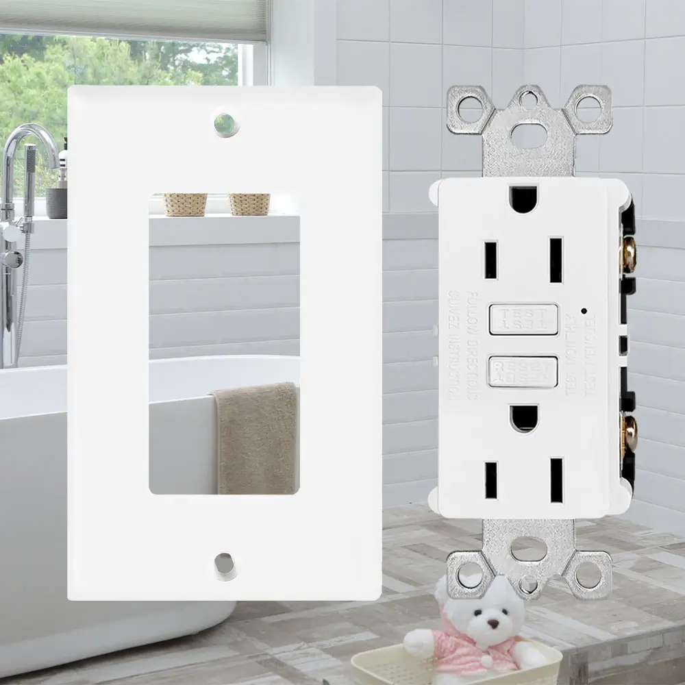 Wholesale 15 Amp Slim GFCI Outlet with LED Indicator, Ground Fault Circuit Interrupter, Residential Grade Manufacturer, Suppliers