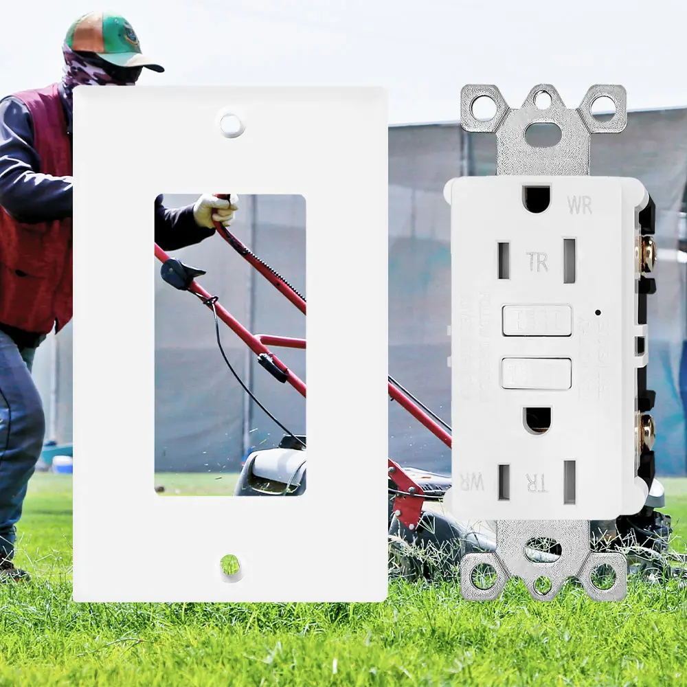 OEM 15 Amp Tamper Resistant & Weather Resistant Slim GFCI Outlet with LED Indicator, Ground Fault Circuit Interrupter, Residential Grade Suppliers, Factory