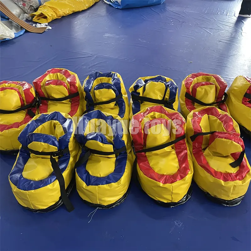 Wholesale Kids And Adults Funny Outdoor Team Building Football Sport Game PVC Big Soft Foam Shoes Balloon Giant Inflatable Cowboy Boots Supplier, Factory