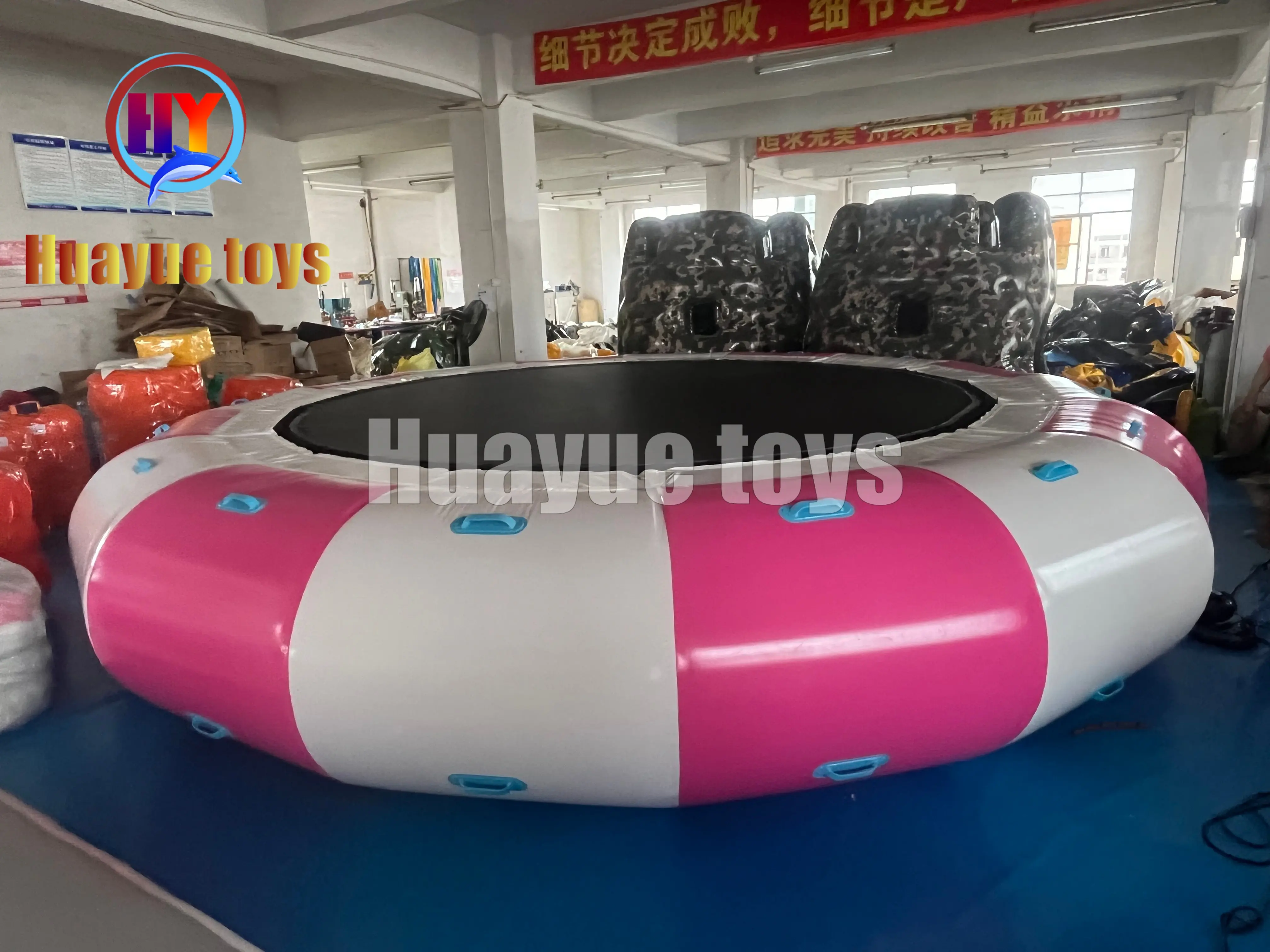 High-Quality 5-Meter Pink-White Inflatable Trampoline Suppliers, Factories