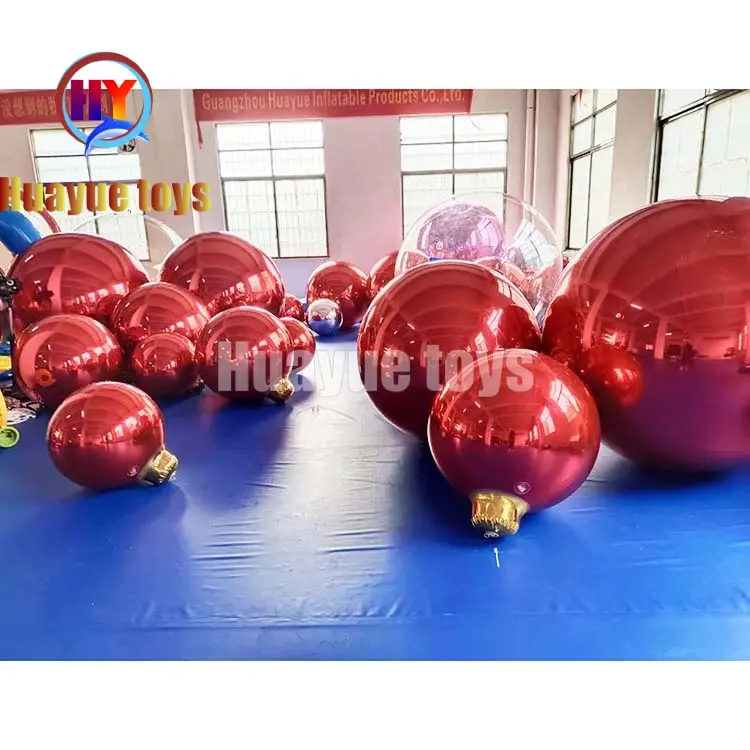 High-Quality Hat-Wearing Inflatable Mirror Ball (Red Ball with Golden Hat) Manufacturers, Suppliers