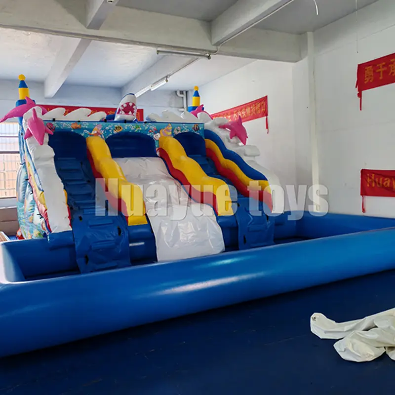 High-Quality Inflatable Bounce house with pool Outdoor inflatable water park with slide for kids Ocean inflatable bounce castle Manufacturer, Suppliers