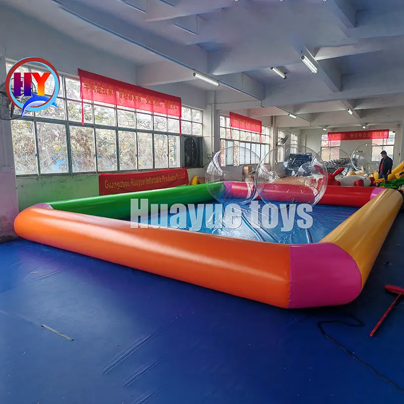 High-Quality Huayue High Quality Inflatable Round orRectangular Swimming Pool for Water Walking BalGames Factory, Factories