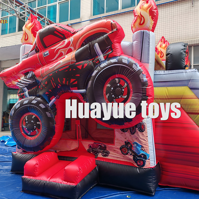 Monster Truck Combo Bouncy Castle Water Bounce House Inflatable Customization