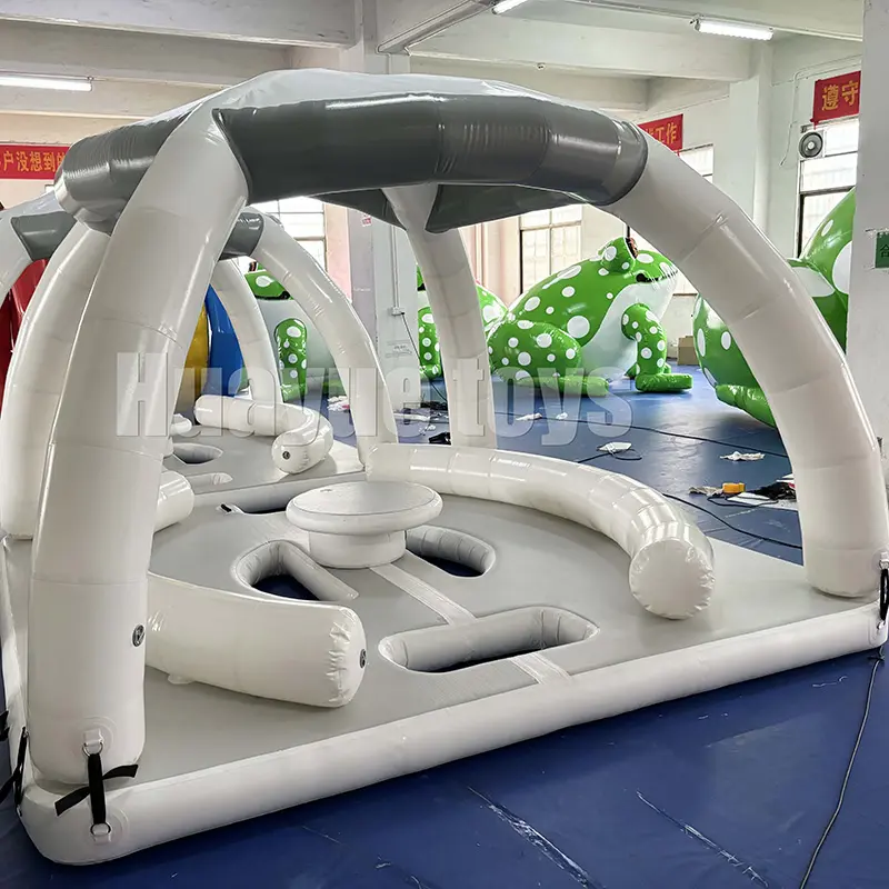 High-Quality Hot Summer Water Play Equipment LargeFloating Water Platform lsland Inflatable Party Boatfor Leisure Manufacturer, Supplier