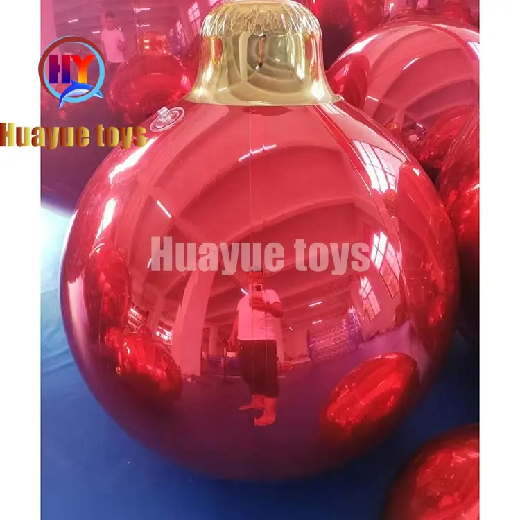 High-Quality Hat-Wearing Inflatable Mirror Ball (Red Ball with Golden Hat) Manufacturers, Suppliers