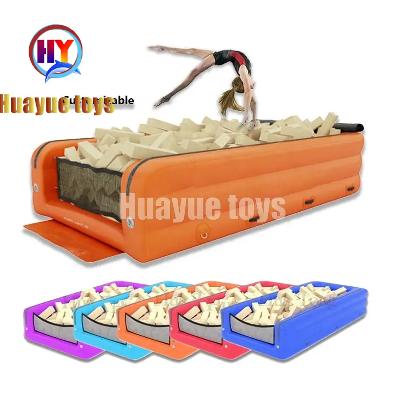 Wholesale High Quality Air Foam Pit PVC Fitness Floor Inflatable Landing Pit Mobile Pit Gymnastic Training Protection for Gym Air Track Factory, Factories