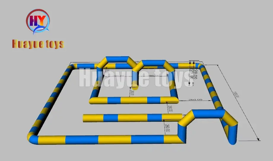 High-Quality 15.5×13m Inflatable Bumper Car Barrier - High-Visibility Safety Containment System by China Suppliers and Factory Manufacturers, Factory