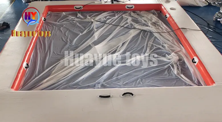 High-Quality Orange and White Inflatable Floating Pool Suppliers, Factory