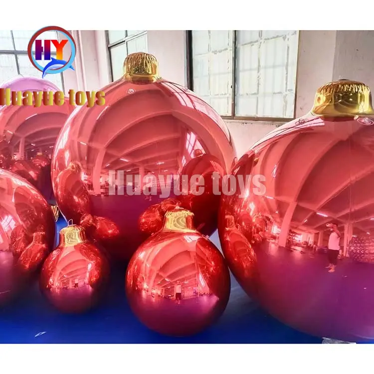 High-Quality Hat-Wearing Inflatable Mirror Ball (Red Ball with Golden Hat) Manufacturers, Suppliers