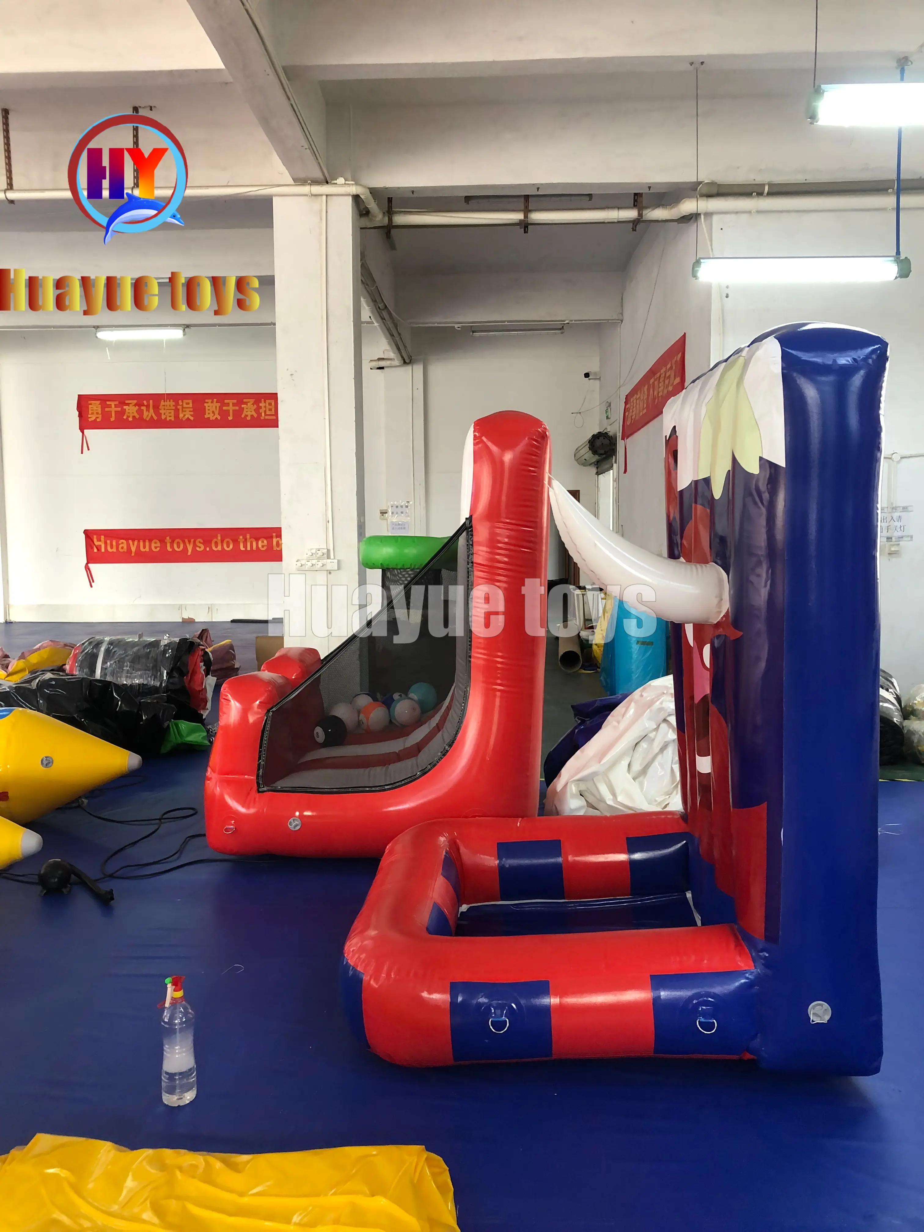 High-Quality Dual L-Shaped Inflatable Games: Bull Ring Toss & Basketball Shoot Manufacturer, Supplier