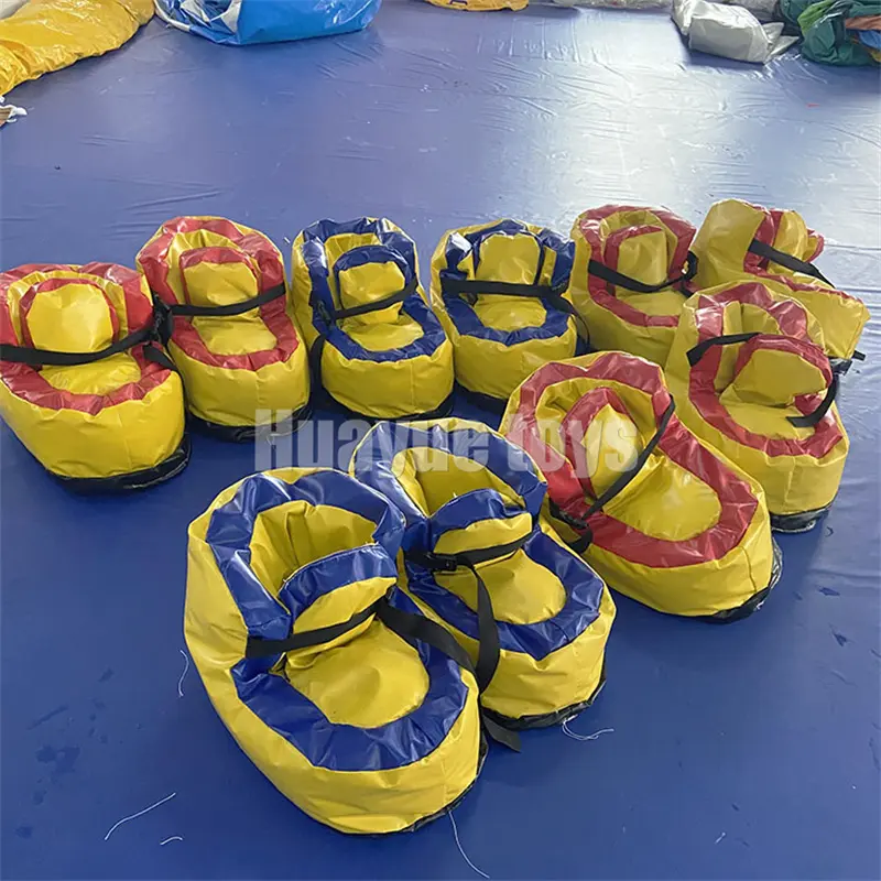 Wholesale Kids And Adults Funny Outdoor Team Building Football Sport Game PVC Big Soft Foam Shoes Balloon Giant Inflatable Cowboy Boots Supplier, Factory