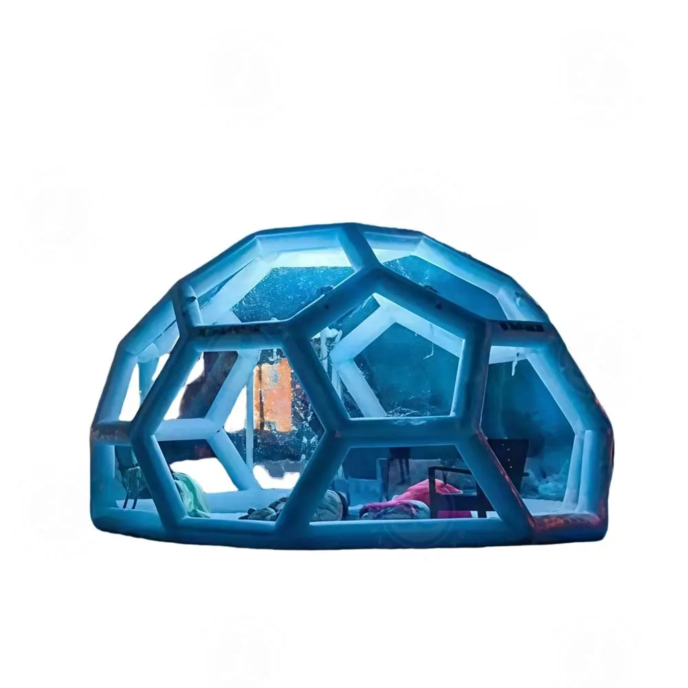 Wholesale Fashion Design Led Football Shape Inflatable Bubble House Transparent Camping Tent Inflatable Bubble Soccer Dome Tent for Sale Factory, Factories