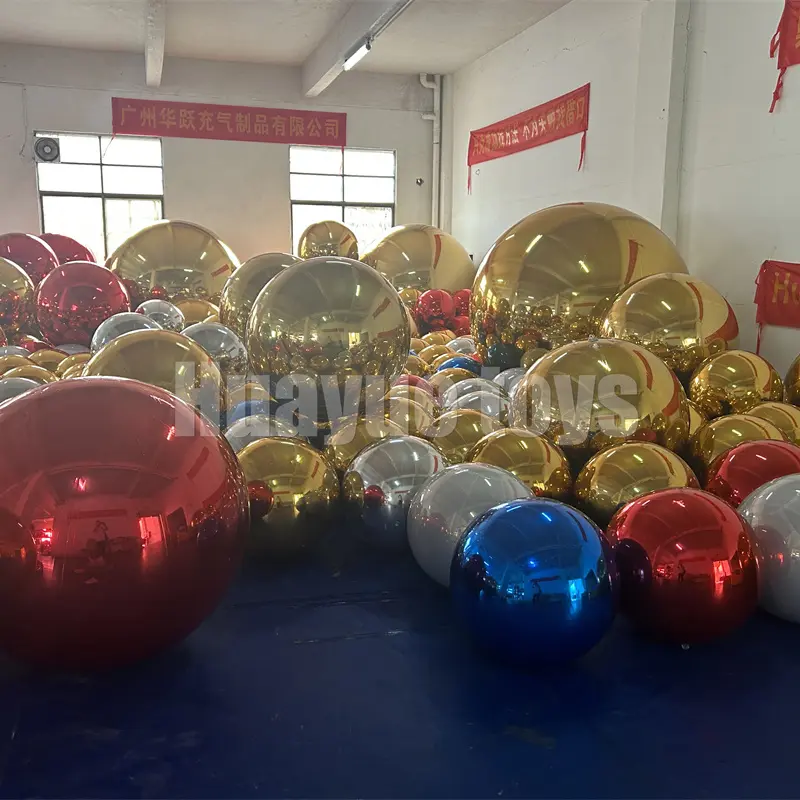 High-Quality Inflatable Mirror Balls Sphere PVC Large Reflective Mirror Balloon Big Shiny Ball For Disco Christmas Wedding Party Events Decor Suppliers, Factories