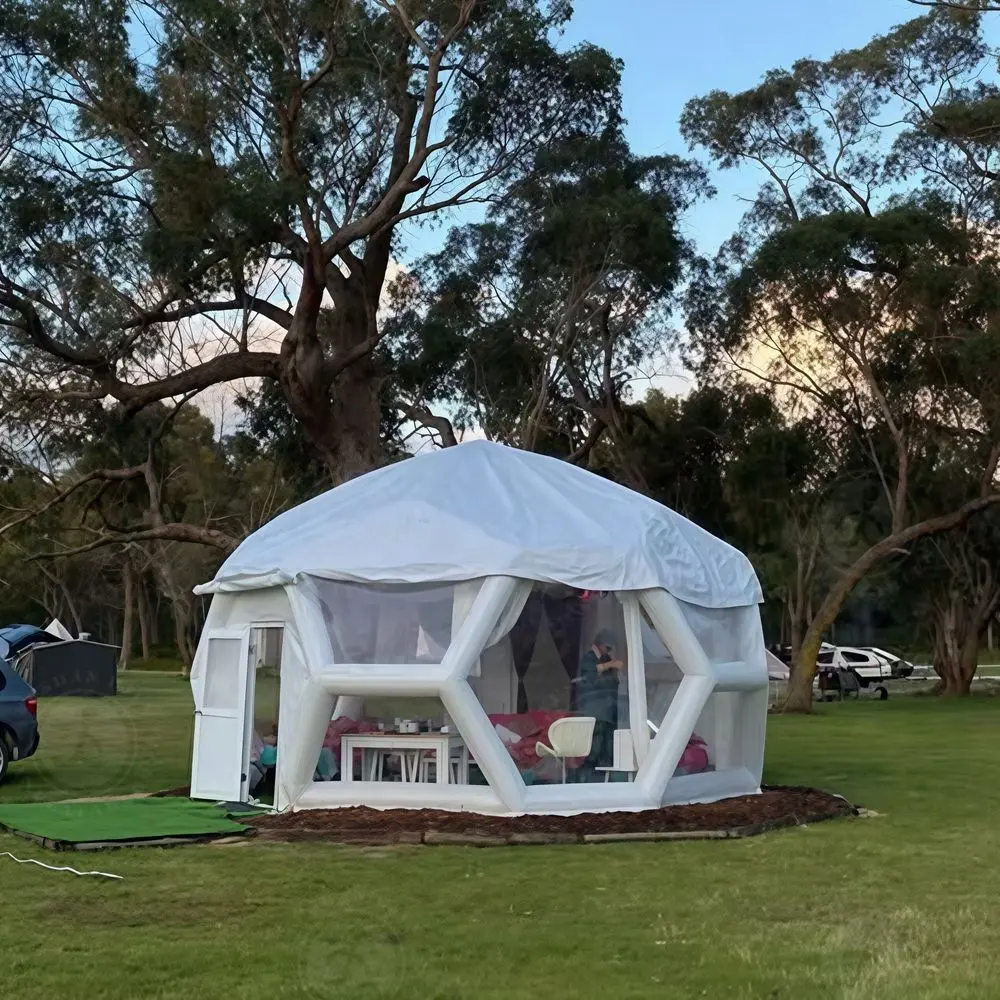 Wholesale Fashion Design Led Football Shape Inflatable Bubble House Transparent Camping Tent Inflatable Bubble Soccer Dome Tent for Sale Factory, Factories
