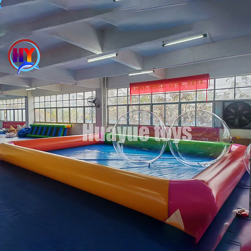 High-Quality Huayue High Quality Inflatable Round orRectangular Swimming Pool for Water Walking BalGames Factory, Factories
