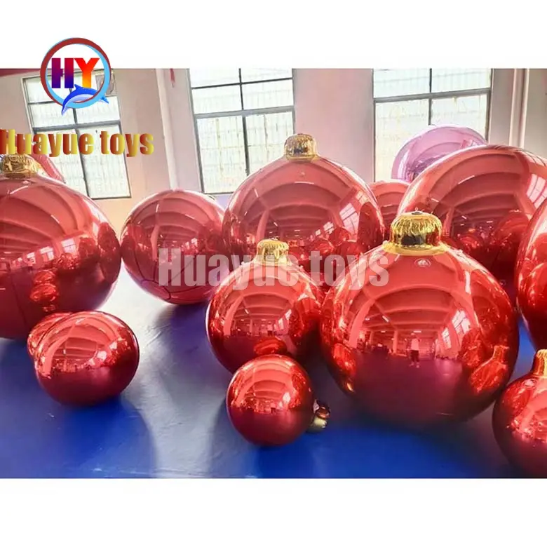 High-Quality Hat-Wearing Inflatable Mirror Ball (Red Ball with Golden Hat) Manufacturers, Suppliers