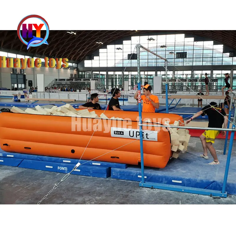 Wholesale High Quality Air Foam Pit PVC Fitness Floor Inflatable Landing Pit Mobile Pit Gymnastic Training Protection for Gym Air Track Factory, Factories