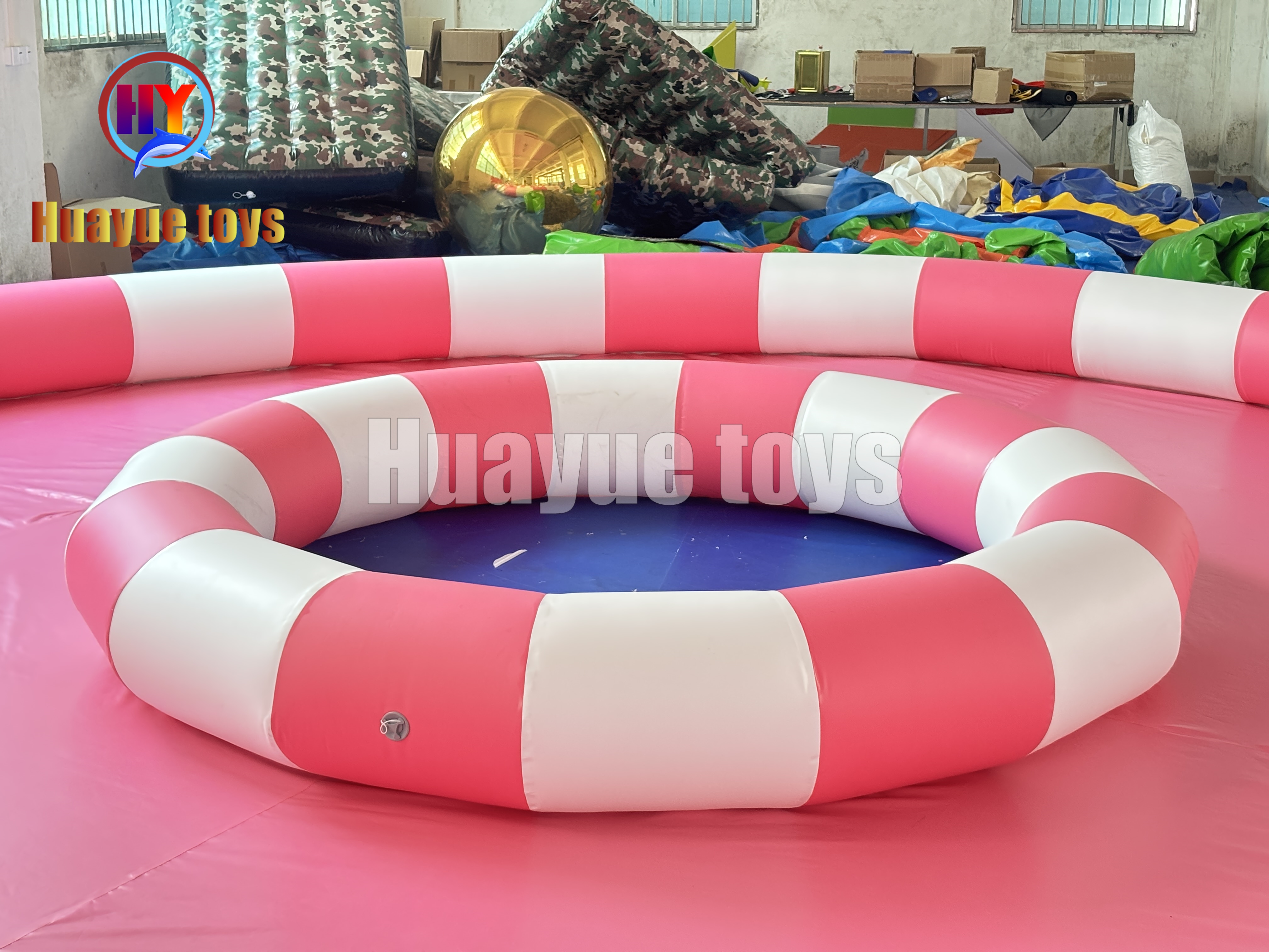inflatable donut pool backyard