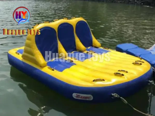 High-Quality 6-Seater Yellow-Blue Inflatable Towable Boat Manufacturers, Factories